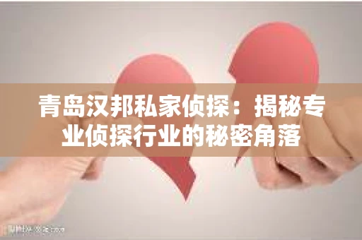 青岛汉邦私家侦探：揭秘专业侦探行业的秘密角落