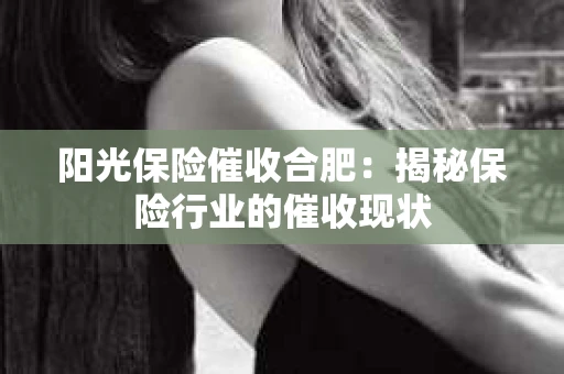 阳光保险催收合肥：揭秘保险行业的催收现状