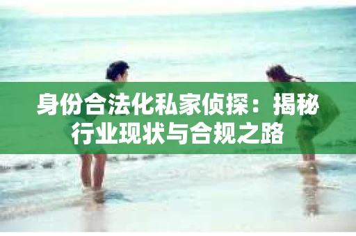 身份合法化私家侦探：揭秘行业现状与合规之路