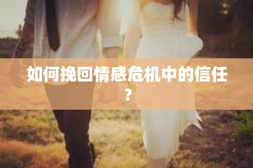 如何挽回情感危机中的信任？