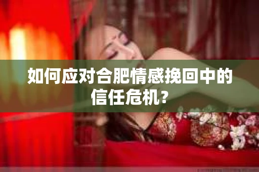 如何应对合肥情感挽回中的信任危机？