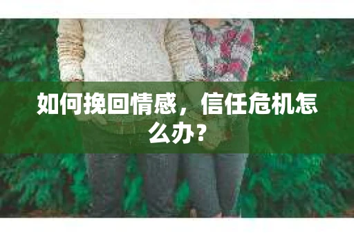 如何挽回情感，信任危机怎么办？