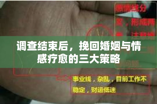 调查结束后，挽回婚姻与情感疗愈的三大策略